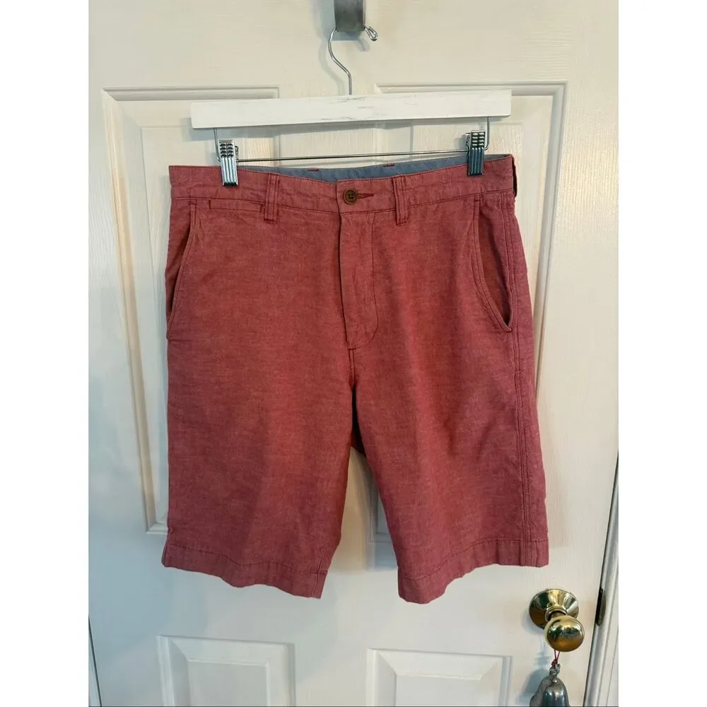 J. Crew Muted Red Chino Bermuda Shorts sz 34